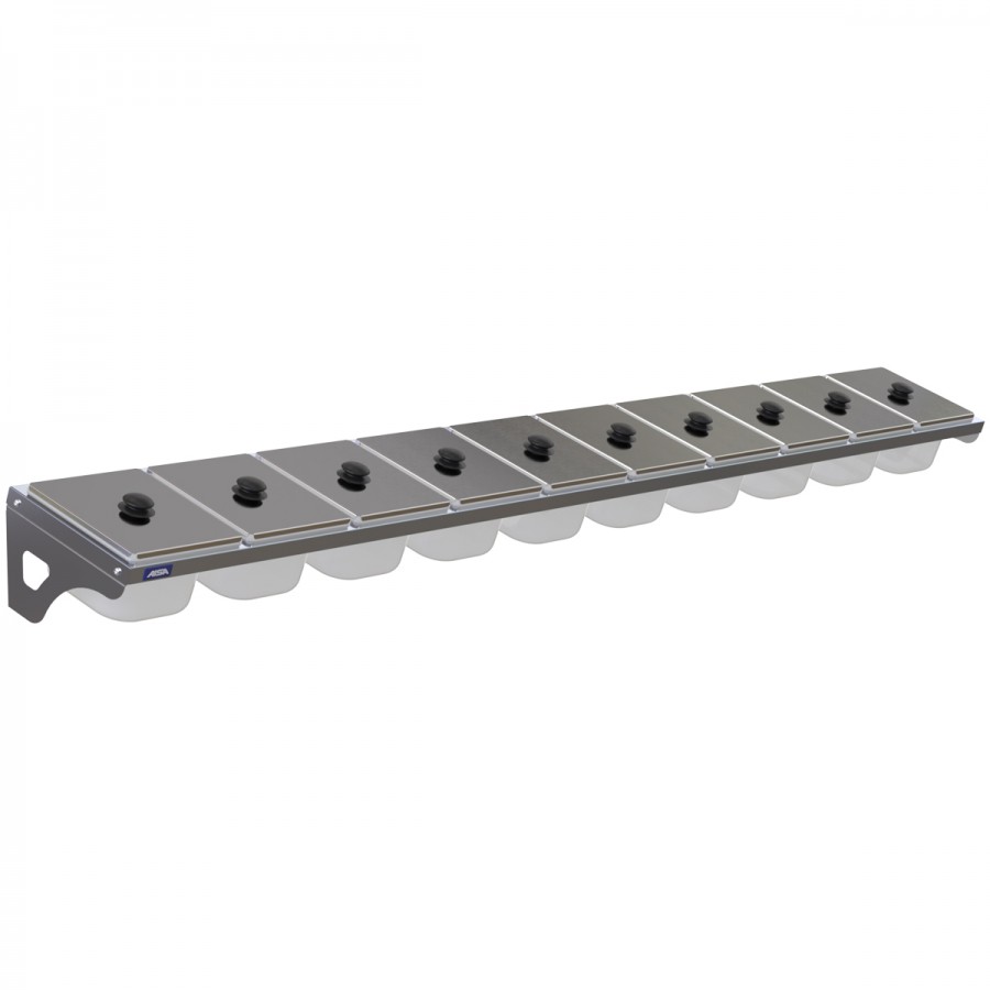 Condimentadora de Parede 10 Cubas Acrílico 1/6 100mm - Aisa